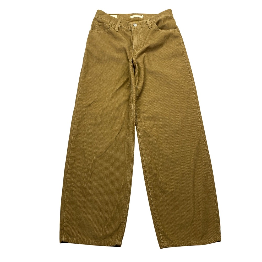 Levis Premium Baggy Dad Corduroy‎ Pants Tan Brown Sz 26 Grunge Preppy Boho Retro